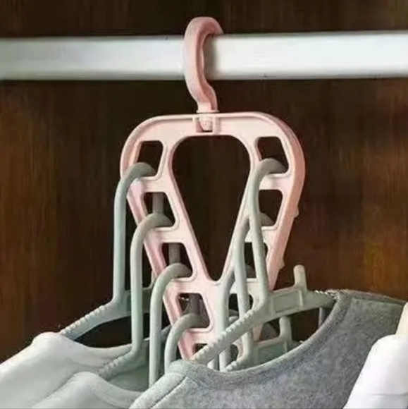 Coat Scarfs Clothes Hanger Set of 3 Pink - Picture 1 of 3